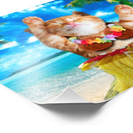 Impression Photo Chat de danseuse hawaïenne (Coin)