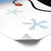 Impression Photo Chat de Noël avec des flocons de neige (Coin)