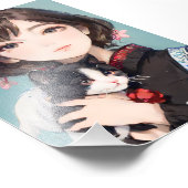 Impression Photo Chat et Anime Girl Style - Amitié fantasque (Coin)