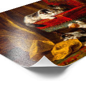 Impression Photo Chat et chatons Jouer avec chaise (Coin)