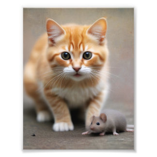 Impression Photo Chat et Souris