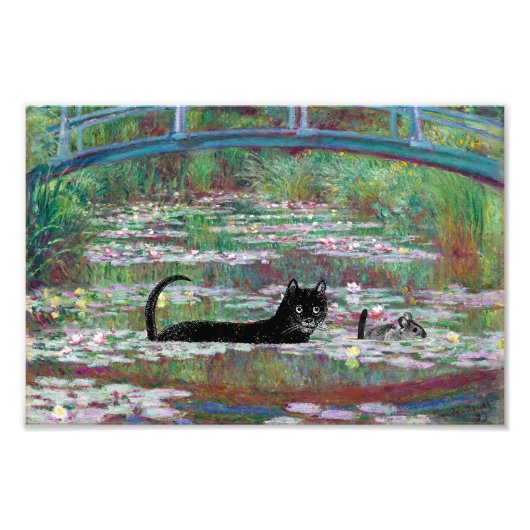 Impression Photo Chat et souris sous le pont (Devant)