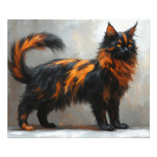 Impression Photo Chat flou maine coon