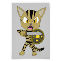 Chat guerrier Chibi