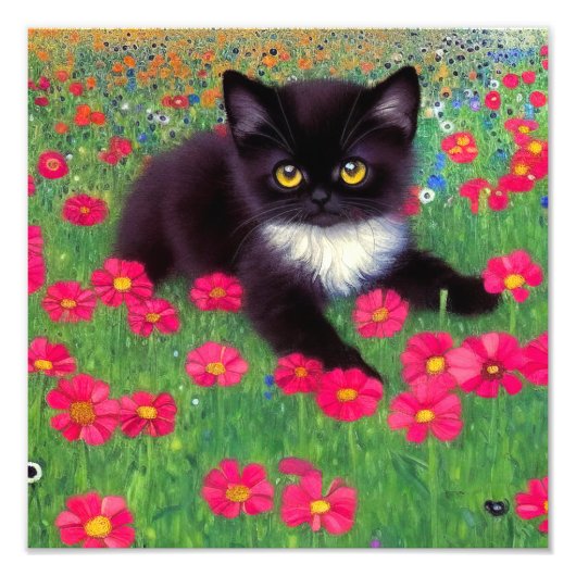 Impression Photo Chat Gustav Klimt Tuxedo (Devant)