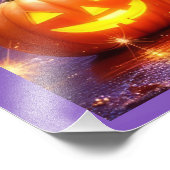 Impression Photo Chat noir de cuisine d'Halloween (Coin)