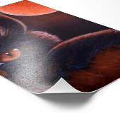 IMPRESSION PHOTO CHAT NOIR HALLOWEEN AVEC IMPRIMANTE MOON ORANGE 4" (Coin)