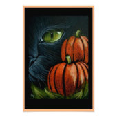 IMPRESSION PHOTO CHAT NOIR HALLOWEEN AVEC PIMPKINS 4" X 6" IMPRIMER (Devant)