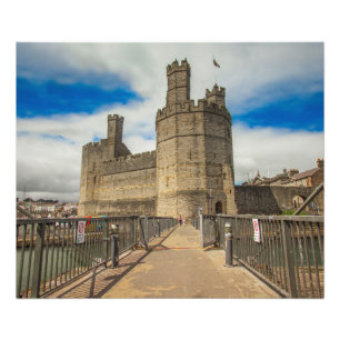 Impression Photo Château de Caernarfon au Pays de Galles.