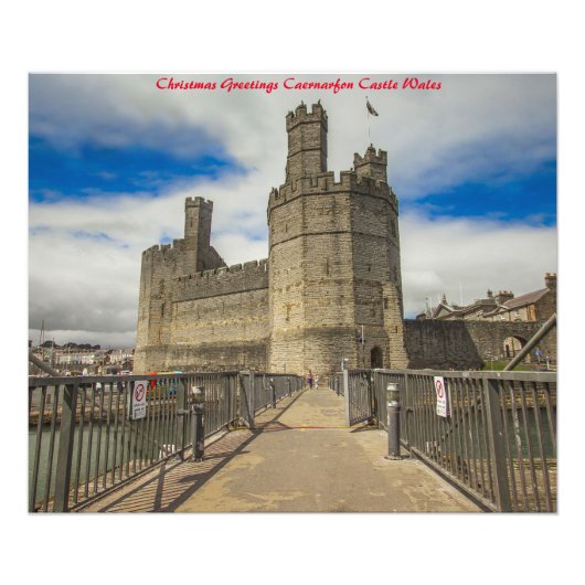 Impression Photo Château de Caernarfon au Pays de Galles. (Devant)