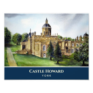 Impression Photo Château Howard York Angleterre aquarelle peinture