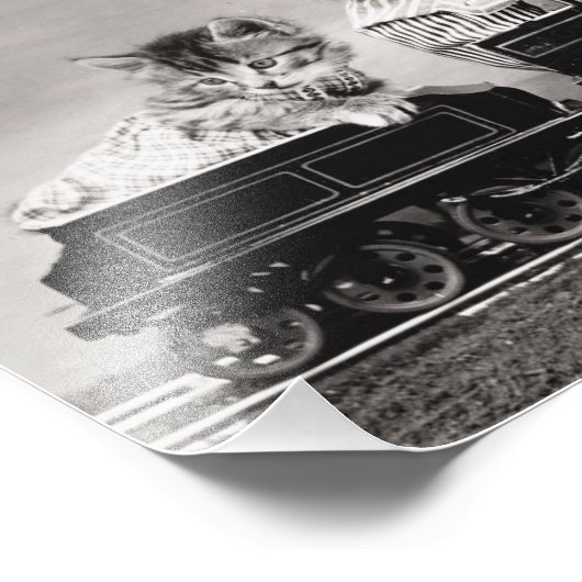 Impression Photo Chatons dans un train (Coin)