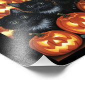 Impression Photo Chats noirs et Jack O’Lanterns (Coin)