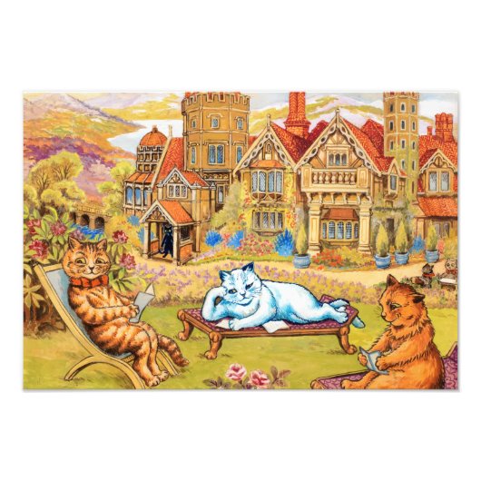 Impression Photo Chats se relaxant dans les jardins de Napsbury by (Devant)