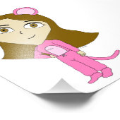 Impression Photo chatte rose (Coin)