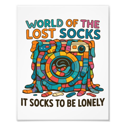 Impression Photo Chaussettes Danoises Drôle Monde Manquant Mais Pas (Devant)
