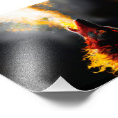 Impression Photo Chef du loup-feu agressif (Coin)