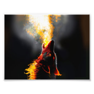 Impression Photo Chef du loup-feu agressif
