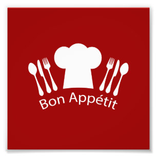 Impression Photo Chefs français casquette et argenterie de