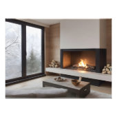 Impression Photo Cheminée à la maison (Devant)