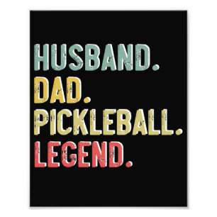 Impression Photo Chemise Vintage Homme Mari Papa Légende Pickleball
