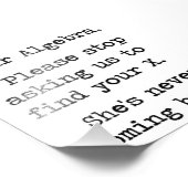 Impression Photo Chère Algebra S'Il Vous Plaît Arrêtez De Nous Dema (Coin)