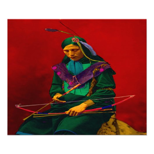 Impression Photo Cherokee Native American Pop Art (Devant)