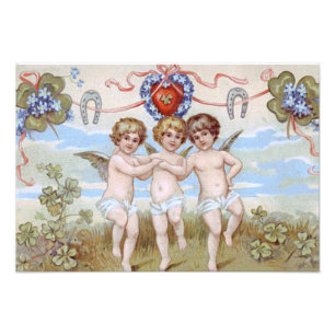 Impression Photo Cherub Angel Horseshoe Shamrock