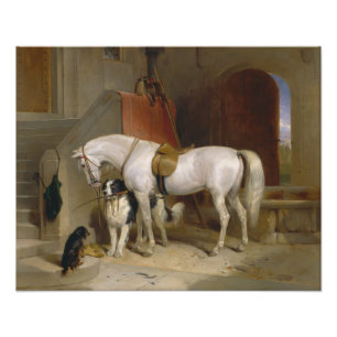 Impression Photo Cheval chien Favoris peinture art Landseer Proprié