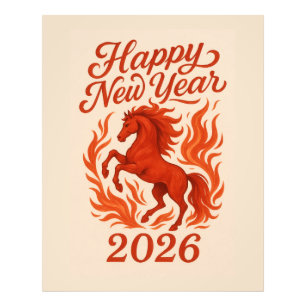 Impression Photo Cheval de feu chinois 2026