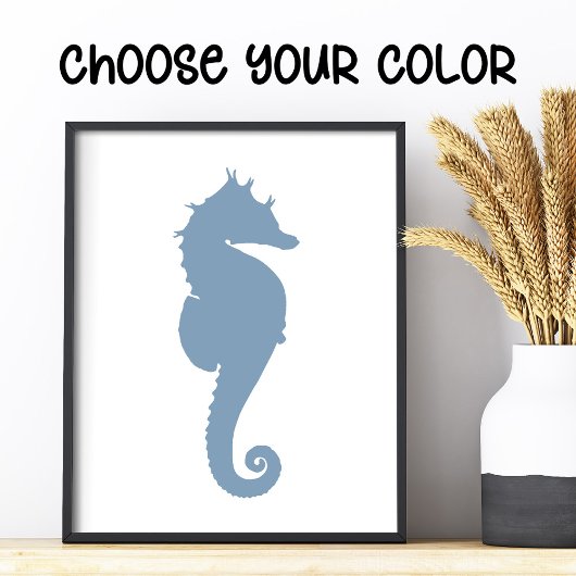 Impression Photo Cheval de mer noir et blanc