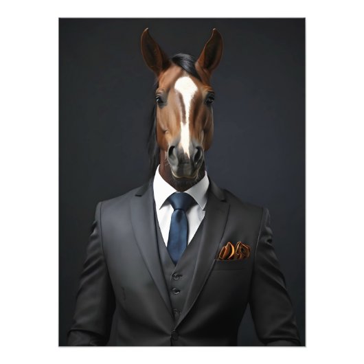 Impression Photo Cheval drôle dans le costume (Devant)