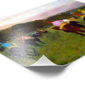 Impression Photo Chevaux de course Edgar Degas à Longchamp (Coin)