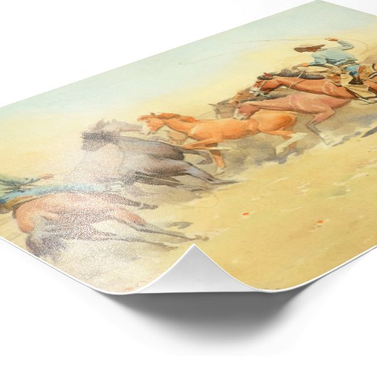 Impression Photo Chevaux de course par Maynard Dixon (Coin)