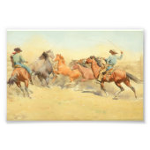 Impression Photo Chevaux de course par Maynard Dixon (Devant)
