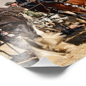 Impression Photo Chevaux labourant un champ (Coin)