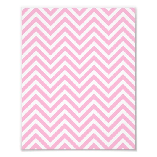 Impression Photo Chevron Motif rose blanc ZigZag pour elle (Devant)