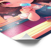 Impression Photo Chibi Art Chibi Caractère crème glacée (Coin)