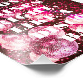 Impression Photo Chic Rétro Gras Décoration Murale Rose Boule Disco (Coin)