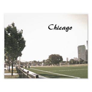 Impression Photo Chicago Park Dans Les Tons Sepia