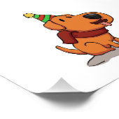 Impression Photo Chien avec dessin du casquette du parti | choisir (Coin)