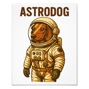 Impression Photo Chien d'astronaute de Dachshunaut Wiener