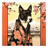 Impression Photo Chien de chasse Ukiyo-e (Devant)