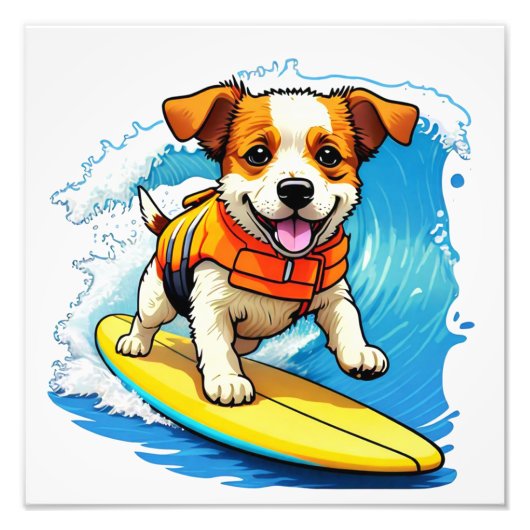 Impression Photo Chien de surf (Devant)
