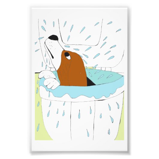 Impression Photo chien de toilette (Devant)