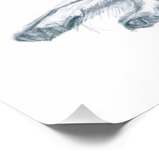 Impression Photo Chien. Dessin au crayon. (Coin)