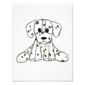 Impression Photo Chien en dalmate dessin simple noir (Devant)