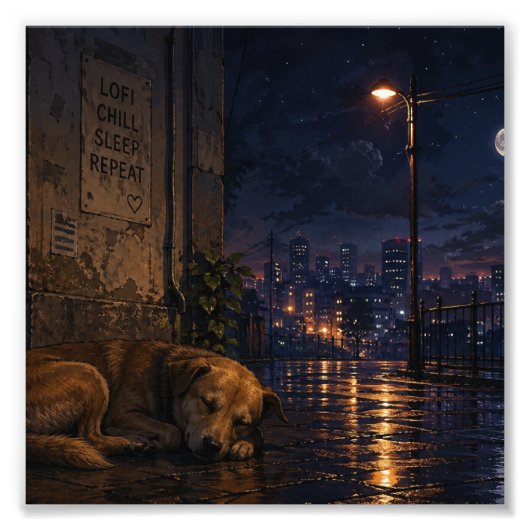 Impression Photo Chien endormi (Devant)