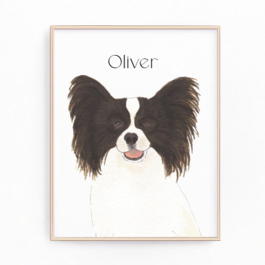 Impression Photo Chien noir et blanc réversible personnalisé