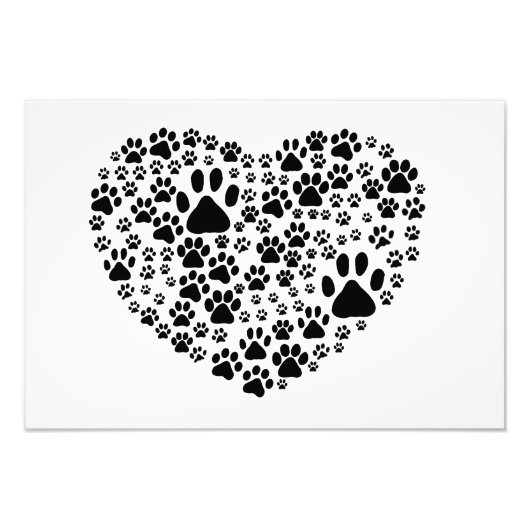Impression Photo Chien Paws, Chiot Paws, Animal Paws, Coeur, Animal (Devant)